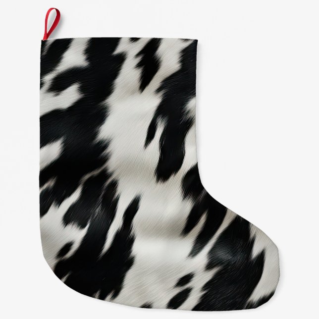 Grande Chaussette De Noël Vachette de la ferme Western (Devant)