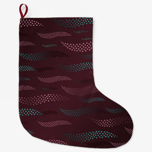 Grande Chaussette De Noël Vagues Tigre (motif stylisé) 6