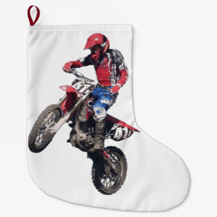 Grande Chaussette De Noël Vélo rouge de saleté