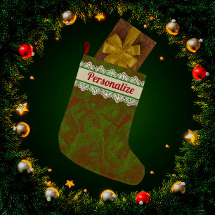Grande Chaussette De Noël Vintage Classic William Morris Gold Holiday