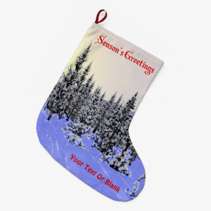 Grande Chaussette De Noël Vœux de la saison - Solstice d'hiver