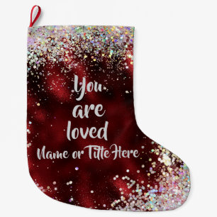 Grande Chaussette De Noël Vous êtes adoré Personnalisé