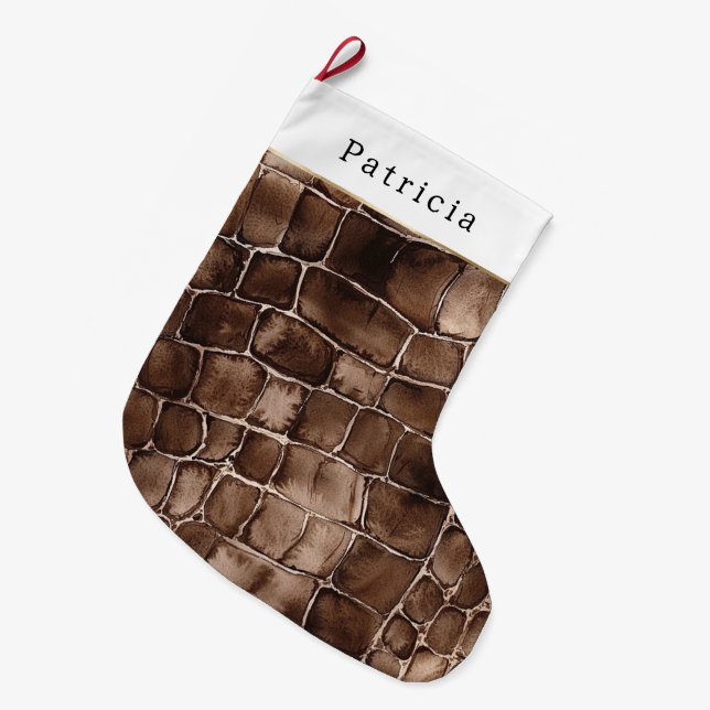 Grande Chaussette De Noël Warm Creamy Chocolate Candy Bar Christmas (Devant (Accrochage))