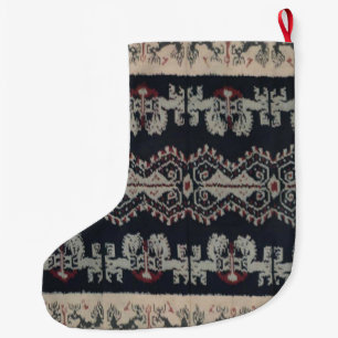 Grande Chaussette De Noël Weavings tribaux indonésiens Indonésie de textil