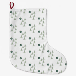 Grande Chaussette De Noël Winter Pines Gift Wrap