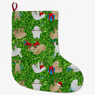 Grande Chaussette De Noël xmas sloth stockage de noël