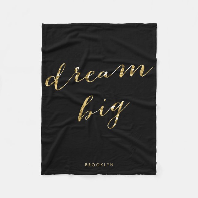 Grande couverture de rêve Gold Foil personnalisé (Devant)
