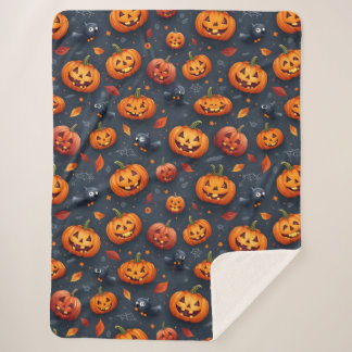 Grande couverture Sherpa sur le thème de l'Hallowe
