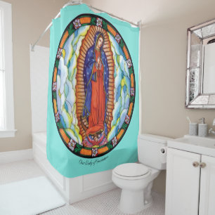Grande Dame de Guadalupe rideau de douche blanche