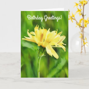 Grande Dandelion Flower Art carte d'anniversaire