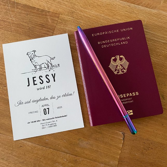 Grande Dane Invitation Anniversaire (Créateur téléchargé)