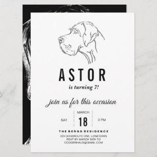 Grande Dane Invitation Anniversaire
