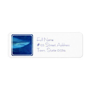 Grande étiquette postale de requin blanc