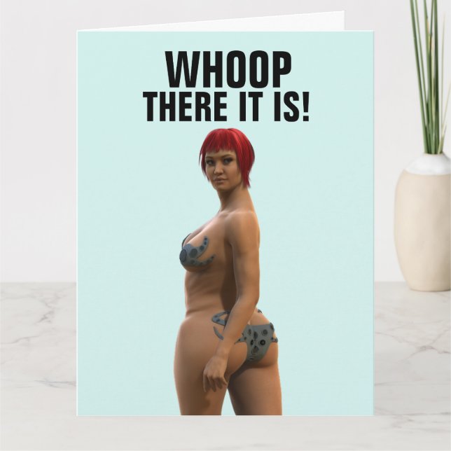 GRANDE FILLE BUTT SURTAILLÉE CARTES D'ANNIVERSAIRE (Devant)