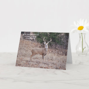 Grande Forte Buck Deer Bible Verset Carte de note