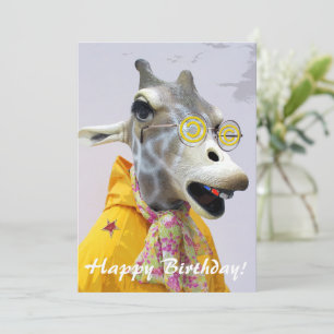 Grande Giraffe Carte de voeux d'anniversaire!