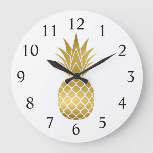 Grande horloge à ananas d'or