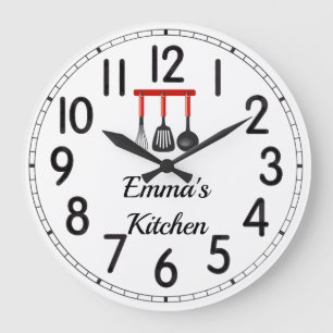 Grande horloge de la cuisine d'Emma