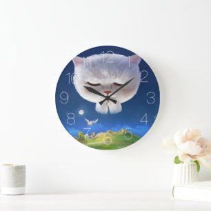 Grande horloge du chat priant