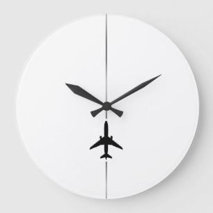 Grande horloge minimaliste de l'aviation