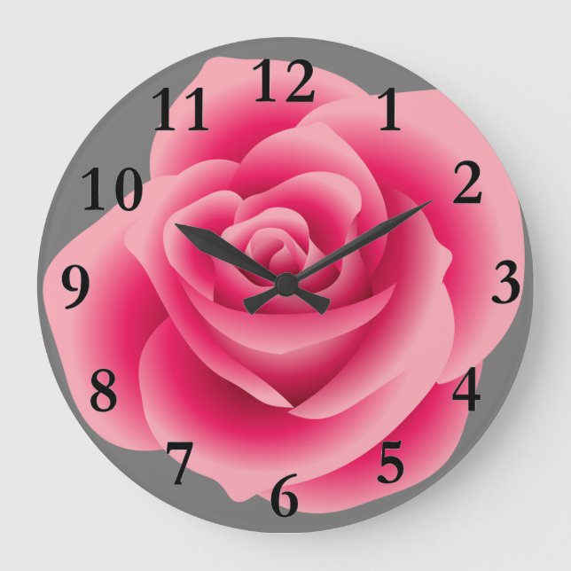 Grande horloge murale rose rose rose rose rose ros (Recto)