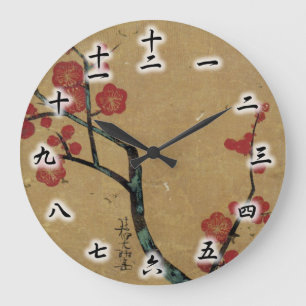 Grande Horloge Ronde 紅 梅 図, 琳 fleurs de prunes, Kōrin