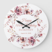 100e anniversaire personnalisé Bourgogne rose rose
