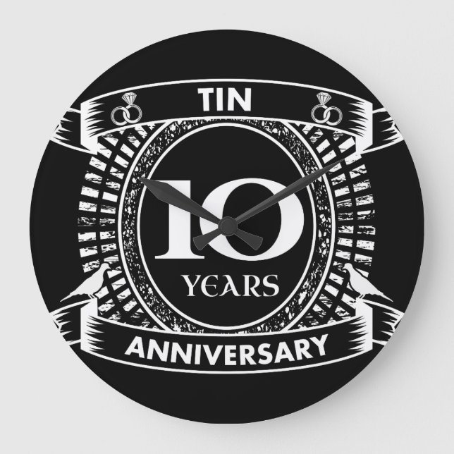 Grande Horloge Ronde 10e anniversaire du mariage étain (Recto)