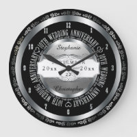 10e anniversaire Mariage élégant, noir et argent