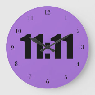 Grande Horloge Ronde 11h11, temps de chance violet