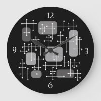 1950 Eames Era Art Crosshairs Black White