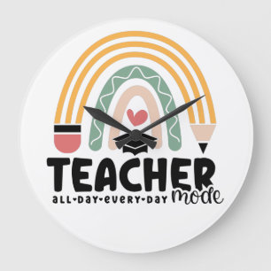Grande Horloge Ronde 1- Amusant mode enseignant cadeau d'enseignement p