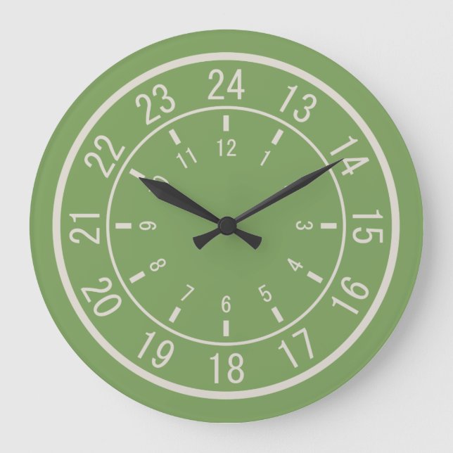 Grande Horloge Ronde 24-HOUR Custom wall clocks (Recto)