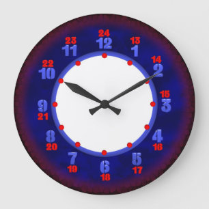 Grande Horloge Ronde 24 modèles militaires de horodateur d'heure
