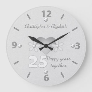 Grande Horloge Ronde 25 ans d'anniversaire avec des noms