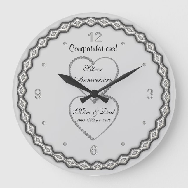 Grande Horloge Ronde 25e anniversaire du Mariage d'argent (Recto)