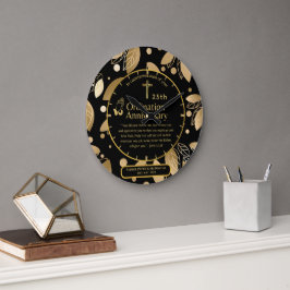 Grande Horloge Ronde 25e Anniversaire du prêtre pasteur Ordination cade