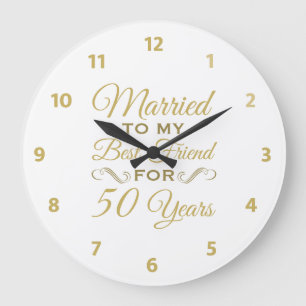 Grande Horloge Ronde 50e anniversaire de mariage Meilleure amie