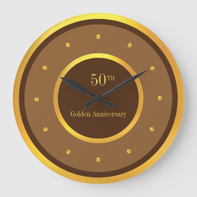 Grande Horloge Ronde 50e anniversaire Gold Frame & Brown (Recto)