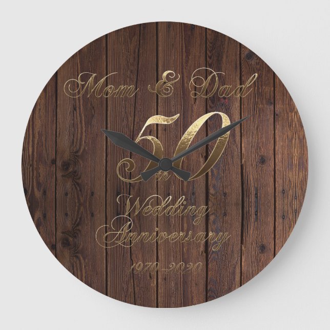 Grande Horloge Ronde 50e Wedding Anniversary Golden Wedding Parents (Recto)