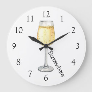 Grande Horloge Ronde 5 heures quelque part Champagne