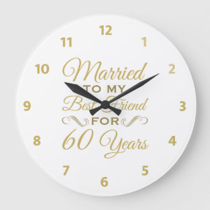 Grande Horloge Ronde 60e anniversaire de mariage Meilleure amie