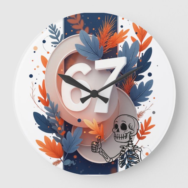 Grande Horloge Ronde 67 Skeleton Hand Halloween (Recto)