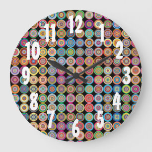 Grande Horloge Ronde 80s Nostalgie funky Sophisticated Fancy Motif