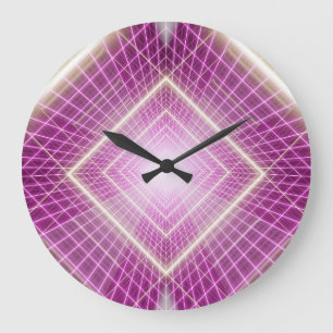 Grande Horloge Ronde 80s Rétro : Arrière - plan 3D Sci-Fi.
