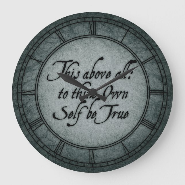 Grande Horloge Ronde À toi-même être vrai (Recto)