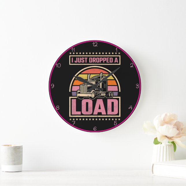 Grande Horloge Ronde Abandon D'Une Charge" Trucker Pink (Maison)