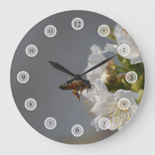 Grande Horloge Ronde Abeille de miel
