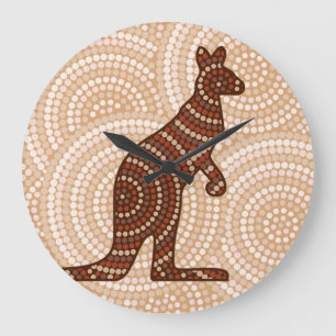 Grande Horloge Ronde Aboriginal kangaroo dot painting