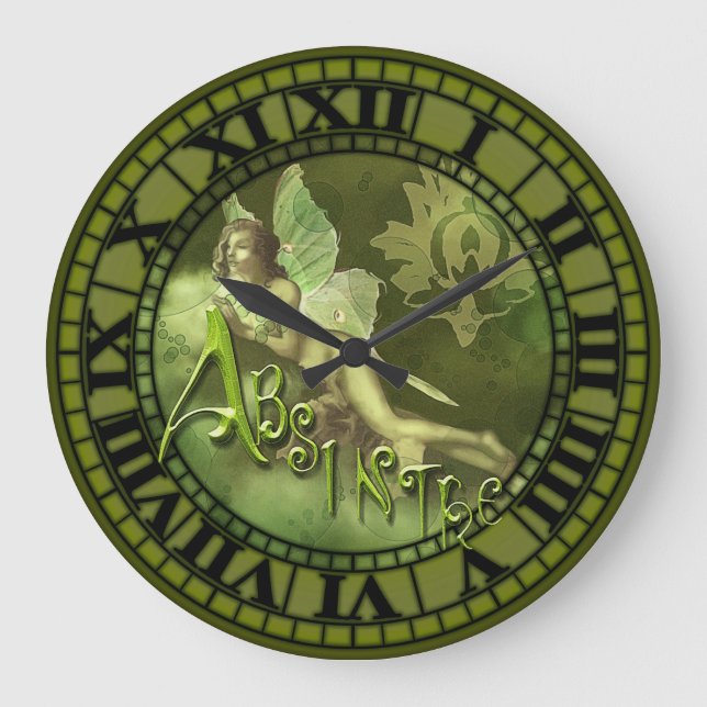 Grande Horloge Ronde Absinthe Fairy Collage 2 (Recto)
